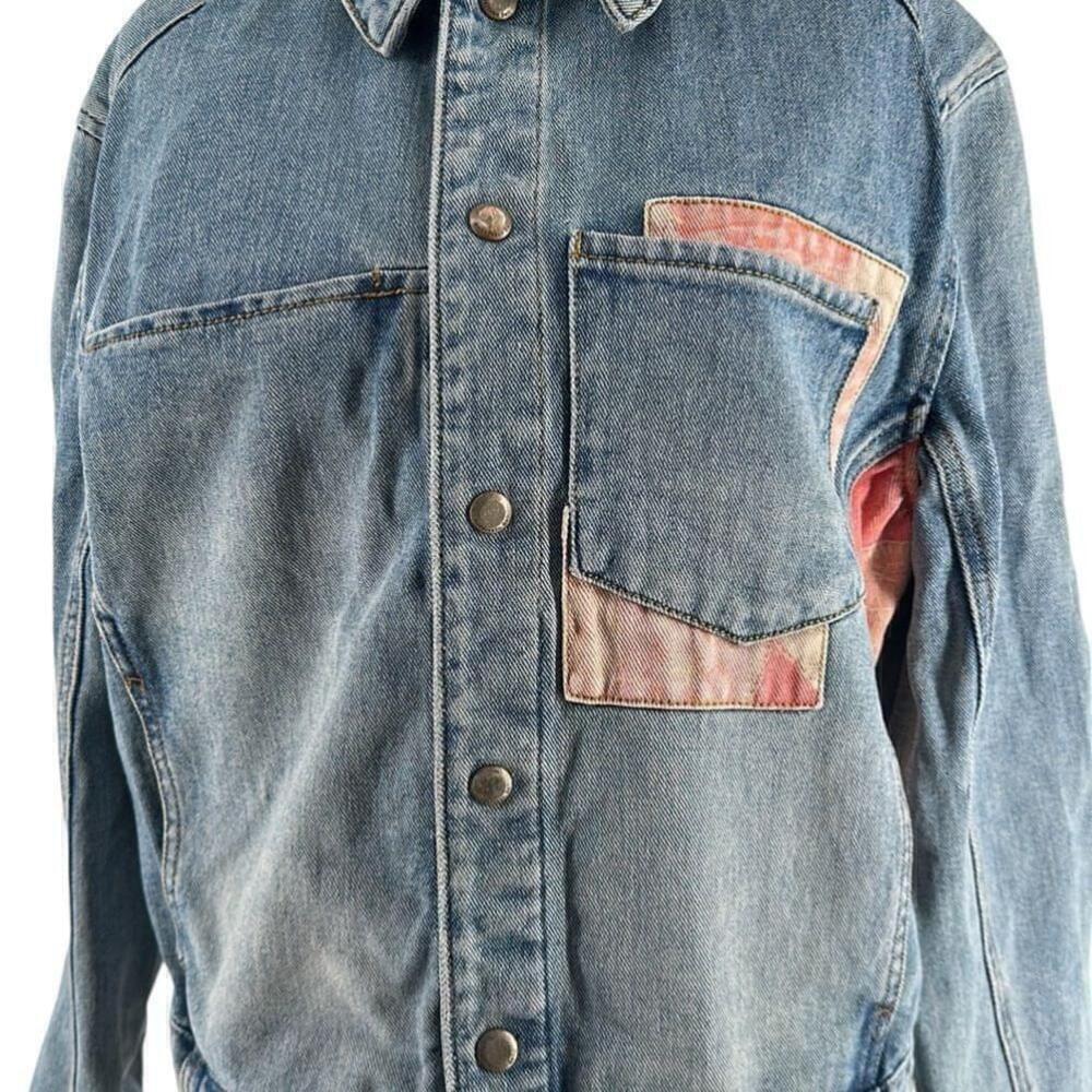 Andersson Bell Patchwork Drop-Shoulder Denim Jacket
Boho lounge unique sz Lg - Picture 14 of 16